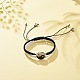Enamel Yin Yang Matching Couple Braided Bead Bracelets Set BJEW-JB08557-2