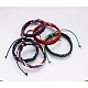 Регулируемые плетеные браслеты кожаный шнур BJEW-I227-02-1