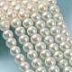 Abalorios de perla de vidrio perlados redondos X-HY-8D-B02-2