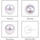Pandahall elite alrededor de 220 piezas 5 cuentas de perlas medio perforadas de tamaño surtido (5/6/8/10/12 mm) para hacer joyas OACR-PH0001-15-3