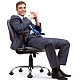 ポリウレタン（pu）交換用オフィス回転椅子固定キャスター  鉄パーツ  ブラック  60x53mm FIND-WH0052-73-5
