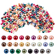 Pandahall alrededor de 400 piezas 4 mm cuentas de perlas de vidrio redondas de color mezclado para hacer joyas HY-PH0008-4mm-01M-1