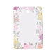 Rectangle Floral Paper Jewelry Display Cards with Hanging Hole CDIS-C004-08E-1