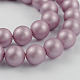 Round Shell Pearl Bead Strands BSHE-J011-14mm-A04-1