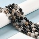 Chapelets de perles en quartz rutile noir naturel G-R447-10mm-03-01-4