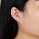 Boucles d'oreilles créoles étoile en zircone cubique pour femme EJEW-F317-28G-2