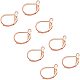 UNICRAFTALE 50pcs Rose Gold Leverback Earring 304 Stainless Steel Leverback Earring Findings with 1.4mm Loop Lever Back Hoop Earring for DIY No-Pierced Earring Making 16x11.5x2mm STAS-UN0001-67RG-1