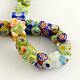 Handmade Millefiori Glass Beads  Strands LK-R004-04-2