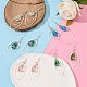 Trendy Glass Teardrop Dangle Earrings EJEW-JE00529-5