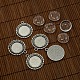 20mm Clear Domed Glass Cabochon Cover and Alloy Blank Pendant Cabochon Settings for DIY Photo Pendant Making DIY-X0143-AS-RS-1
