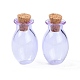 Овальные стеклянные пробковые бутылки орнамент AJEW-O032-03H-1