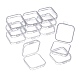 プラスチックビーズ収納ケース  長方形  透明  4x3.45x1.8cm CON-FS0001-11-3