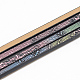 フラット片面模造レザーコード  ヘビの模様  ミックスカラー  3x2mm  約1.31ヤード（1.2m）/連 LC-T002-06-3