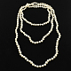 Pearl Beaded Three Tiered Necklaces NJEW-Q282-11-1