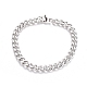 Unisex 304 Stainless Steel Curb Chain/Twisted Chain Bracelets X-STAS-D0002-40P-1