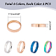 UNICRAFTALE 16pcs 4 Colors Ring Core for Wood Turning Size 7 Stainless Steel Simple Flat Plain Band Finger Ring DIY Wide Laser Engraving Finger Ring for Women Men Gift RJEW-UN0002-42-3