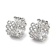 Brass Micro Pave Cubic Zirconia Cuff Earrings for Women EJEW-D088-08P-1