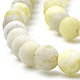 Natürlichen gelben Senf Jaspis Perlen Stränge G-T106-302-2