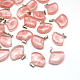 Fan Dyed Cherry Quartz Glass Pendants G-Q358-08-1