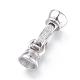 Platinum Plated 925 Sterling Silver Rhinestone Watch Band Clasps STER-N014-13-5