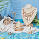 PandaHall Elite Natural Shell & Alloy Starfish Charm Bracelet & Bib Necklace & Adjustable Ring & Dangle Stud Earrings & Aligator Hair Clip & Mini Crossbody Bags SJEW-PH0001-11-3