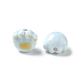 Perles de porcelaine imprimées manuelles PORC-F006-01C-1