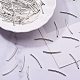 PandaHall 200pcs 25mm Curved Noodle Tube Beads Sleek Silver Twist Curved Long Tube Spacer Beads for DIY Jewelry Making KK-PH0036-11-4