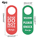 OLYCRAFT 4 Packs Do Not Disturb Door Hanger Sign 23x8 cm Double Sided Designed Notice Hanger Signs Leather Sign Welcome Please Knock Sign Please Do Not Disturb Sign for Hotel Home Meeting Session AJEW-WH0277-91-2