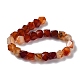 Brins de perles rondes coupées en étoile d'agate rouge naturelle G-M418-C04-01-3