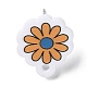 Цветок смолы серьги стержня EJEW-D066-01-1