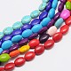 Chapelets de perles ovale en turquoise synthétique teintée G-P083-89-1