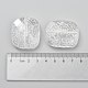 Transparent Crackle Acrylic Beads CACR-N003-34-5