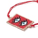 Bracelets de perles tressées rectangle de graines japonaises faites à la main BJEW-MZ00022-02-2
