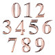 Globleland 10pcs 10 estilos 3d dígitos abs placa de número de habitación de plástico FIND-GL0001-47-7