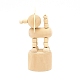 Ornements de bureau pour petits animaux en bois schima bricolage éléphant DJEW-TAC0001-03-1