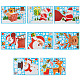 Gorgecraft 8 лист 8 стиля рождественские тематические ПВХ статические наклейки STIC-GF0001-15-1