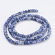 Fili di perle di diaspro macchia blu naturale G-K255-14-2