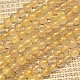 Natural Gold Rutilated Quartz Round Beads Strands G-O017-6mm-17B-1