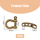 SUPERFINDINGS 12Pcs Tibetan Style Alloy D-Ring Anchor Shackle Clasps FIND-FH0008-01-2