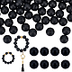 PH PandaHall 100pcs 15mm Black Rubber Beads SIL-PH0001-04-1