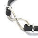Infinity Tibetan Style Allloy Link Bracelets BJEW-JB09336-01-4