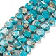 Brins de perles de jaspe impérial synthétiques G-K336-03-2