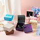 Magibeads 12pcs 6 couleurs carré avec boîte à bijoux en carton motif bowknot CON-MB0001-08-6