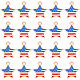Sunnyclue 1 scatola ciondoli bandiera americana ciondoli patriottici giorno dell'indipendenza usa stelle e strisce fascino 4 luglio smalto stella fascini per la creazione di gioielli orecchino di fascino braccialetto collana portachiavi artigianato fai da te ENAM-SC0003-15-1