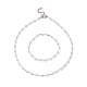 Bracelets extensibles en perles et ensembles de colliers en perles pour femmes SJEW-JS01274-1