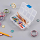 BENECREAT 10 Pack 8 Grids Jewelry Dividers Box Organizer Adjustable Clear Plastic Bead Case Storage Container 4.33 x 2.68 x 1.18 inch CON-BC0001-01-7