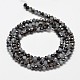 Faceted Rondelle Half Black Plated Imitation Jade Electroplate Glass Beads Strands EGLA-J134-3x2mm-HP11-2