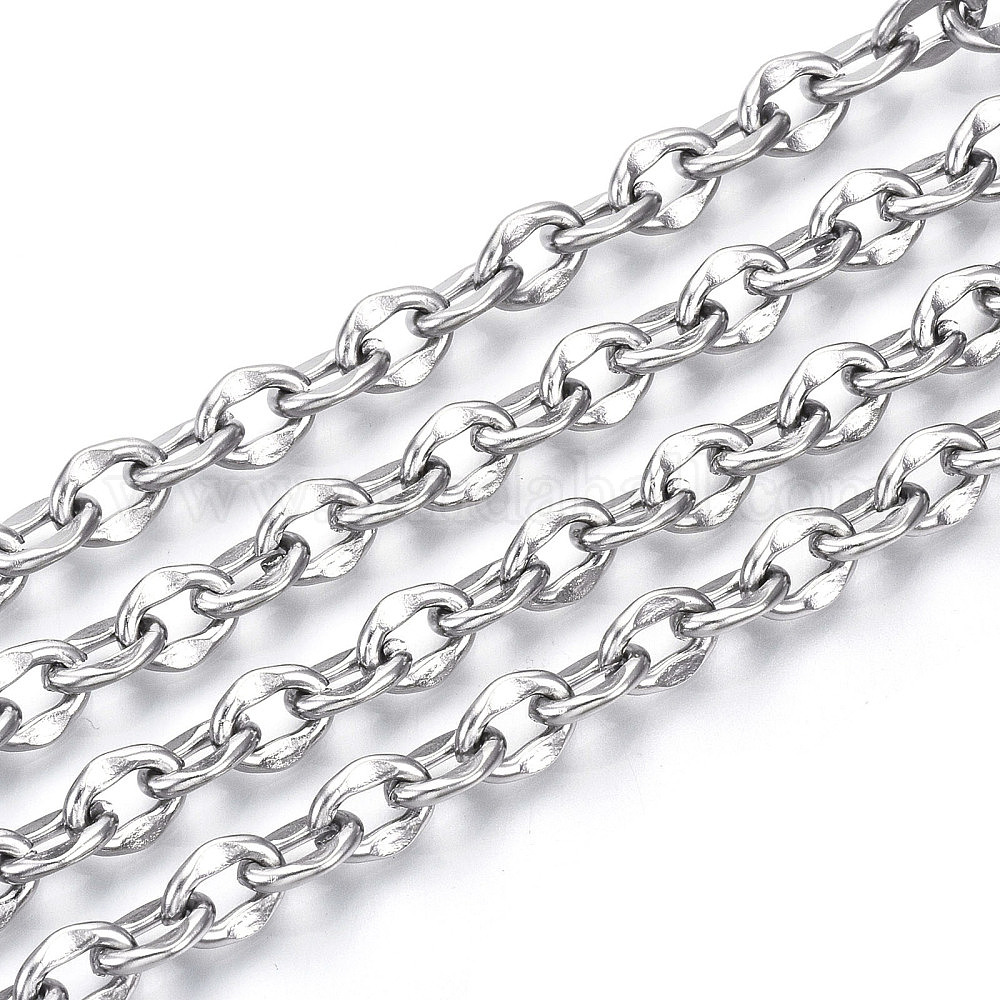 Wholesale Tarnish Resistant 304 Stainless Steel Dapped Cable Chains ...