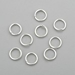 304 Edelstahl Ringe springen, offene Ringe springen, Silber, 21 Gauge, 6x0.7 mm, Innendurchmesser: 4.5 mm