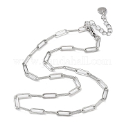 304 ожерелье-цепочка из нержавеющей стали со скрепками NJEW-D045-14P